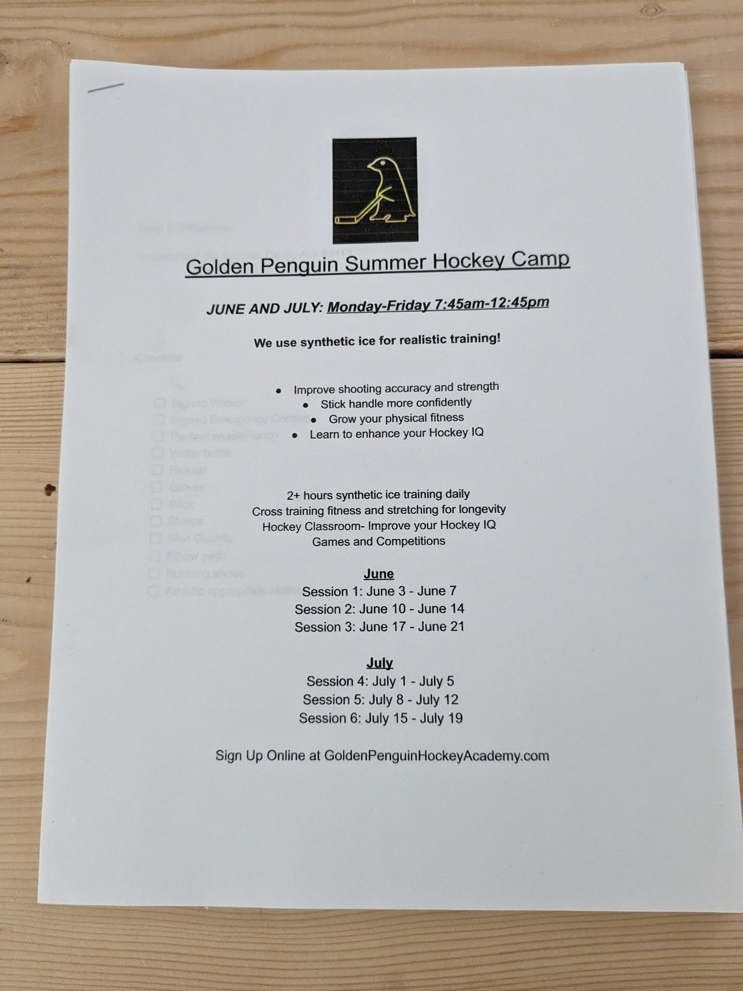 Golden Penguin Hockey Summer Camp - Session 2